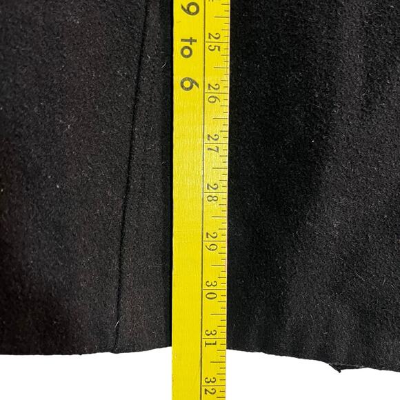 Old Navy Black Pea Coat Women’s Size Medium Cotton Wool Blend Winter Snow Cold - Picture 2 of 9
